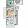 Grundriss von Wohnung 2 im Haus 31 - 1. OG rechts