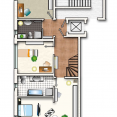 Grundriss von Wohnung 4 im Haus 31 - 2. OG rechts